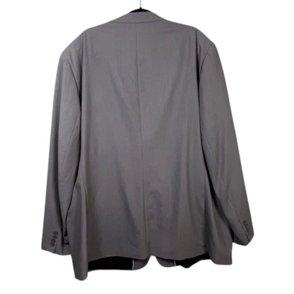 NWT The Suit‎ Shop Textured Gray Suit Jacket Modern Fit Size 56 XLong